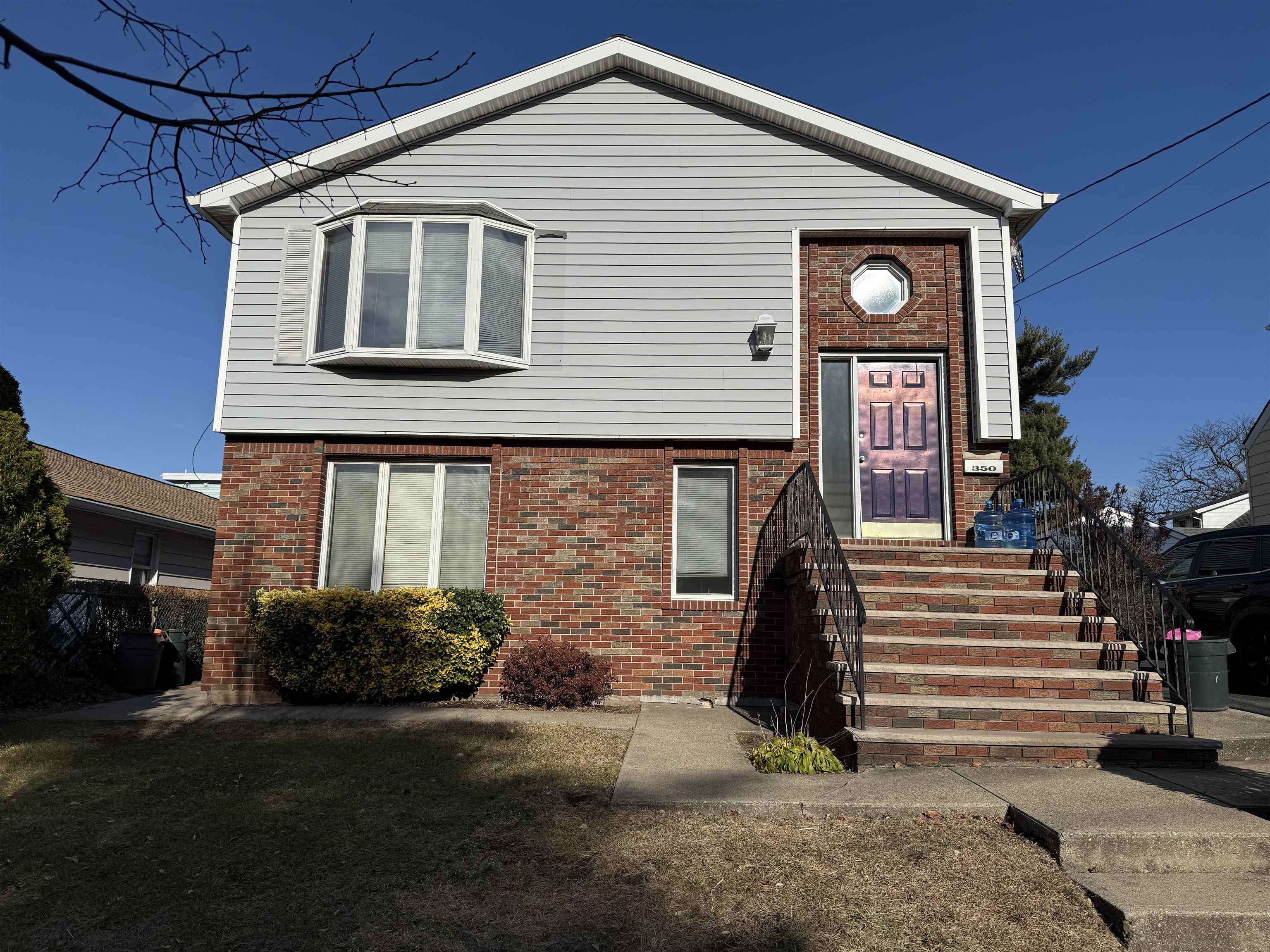 a front view of a house