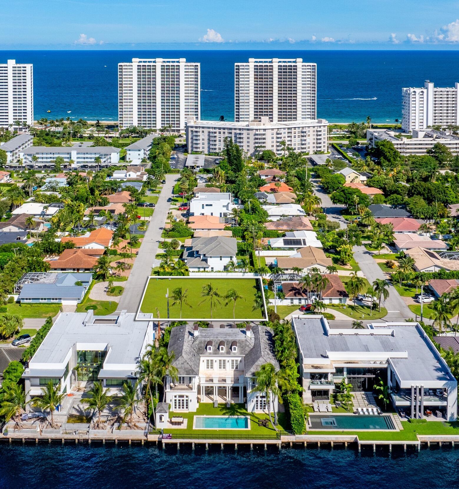 an aerial view of multiple houses