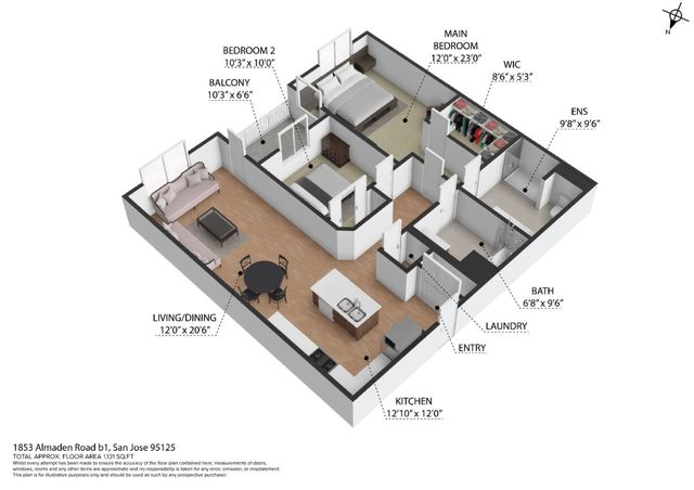 $799,800 | 1853 Almaden Road, Unit 221 | South San Jose