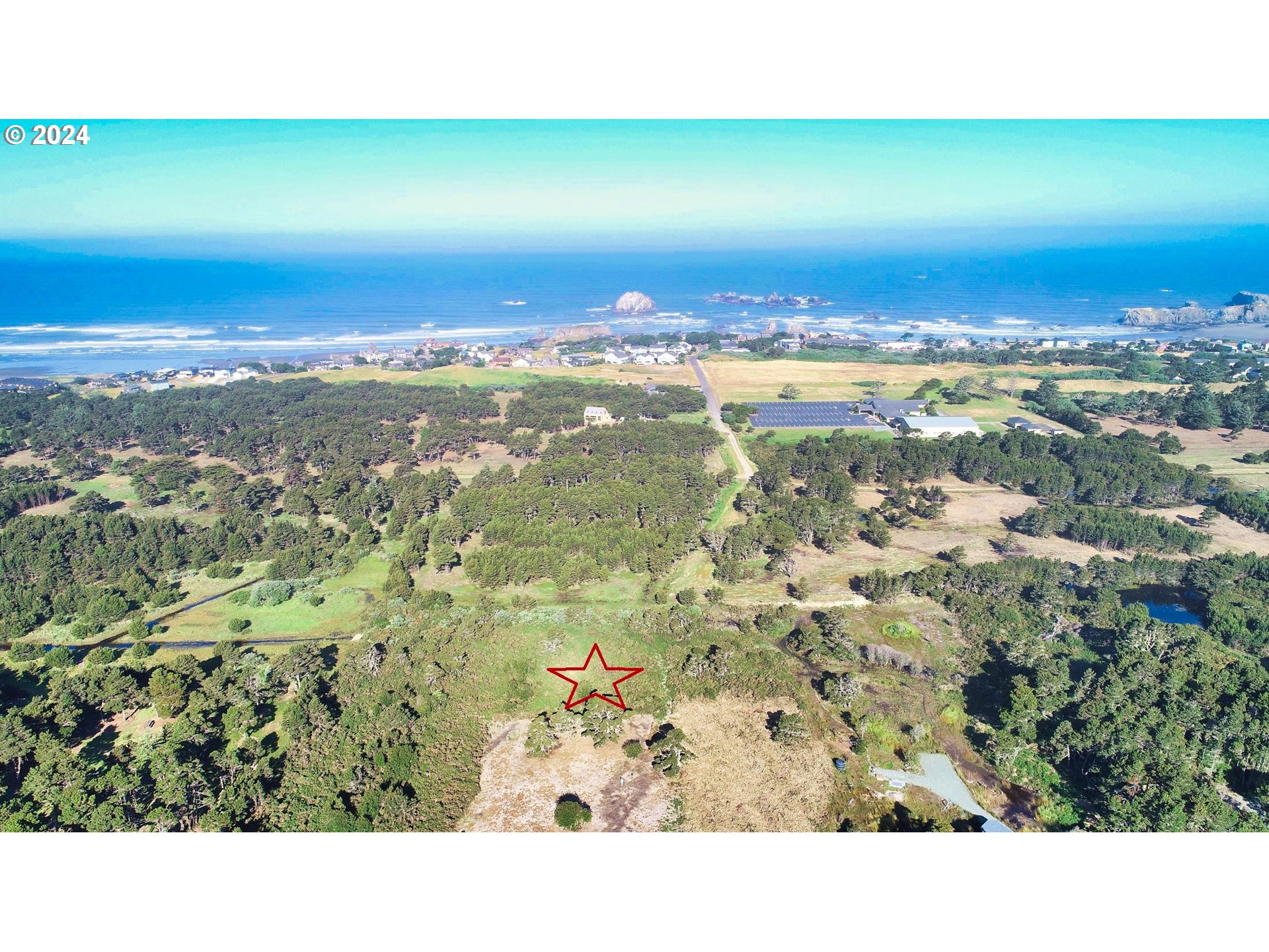 a view of city and ocean