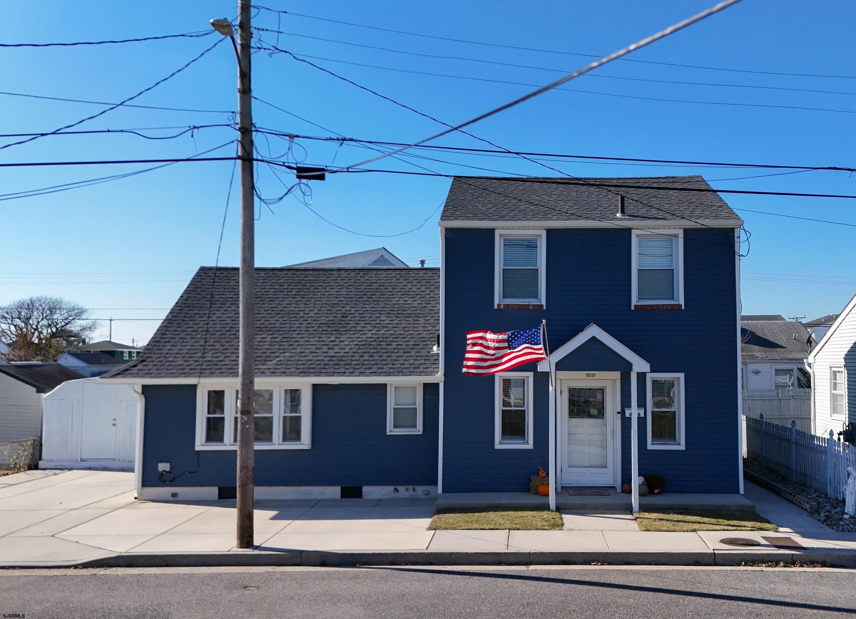 a front view of a house