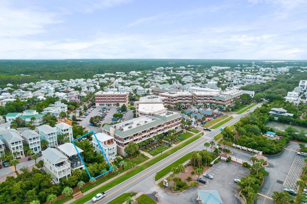 an aerial view of a city with lots of residential buildings