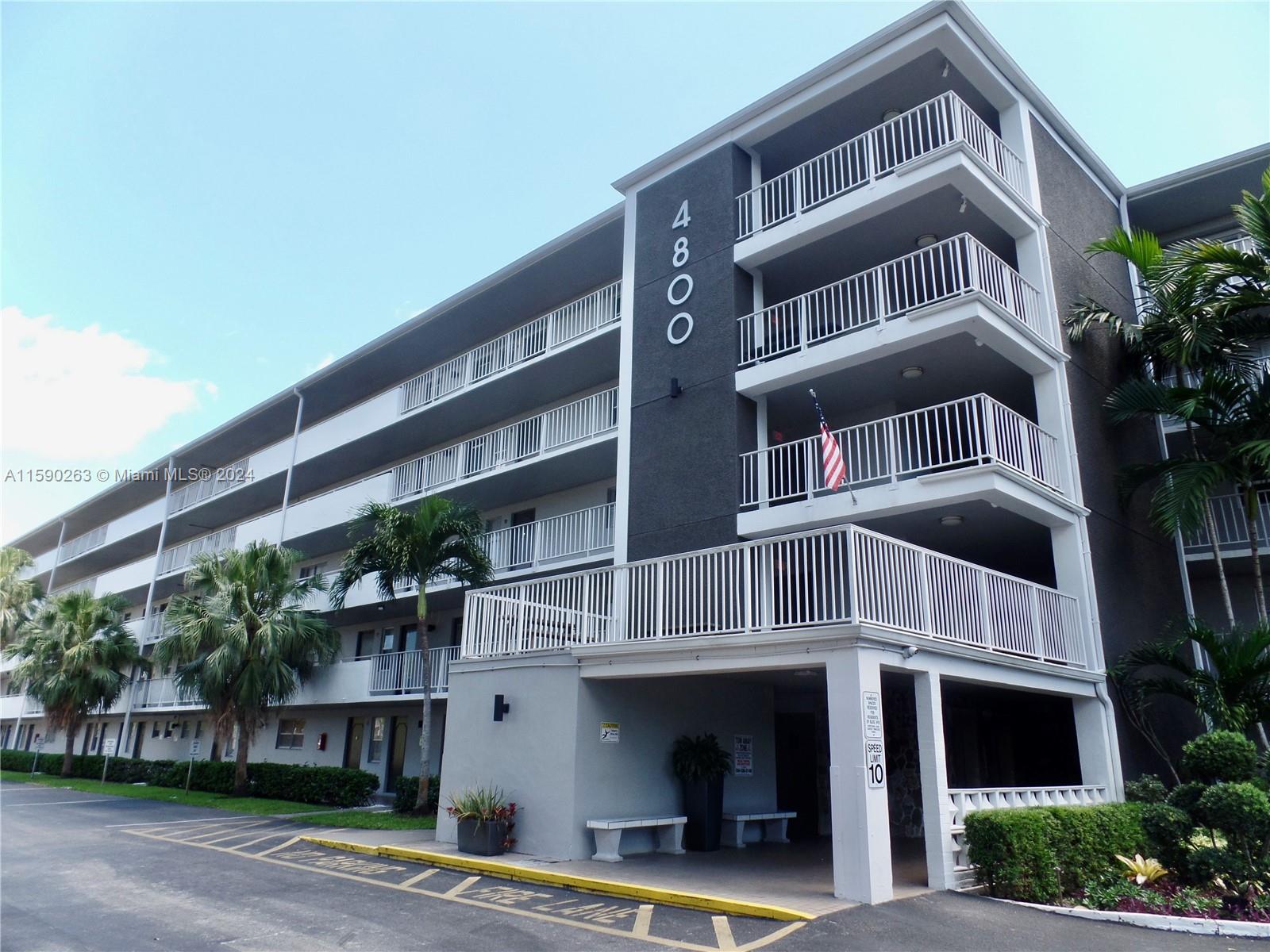 a front view of a building