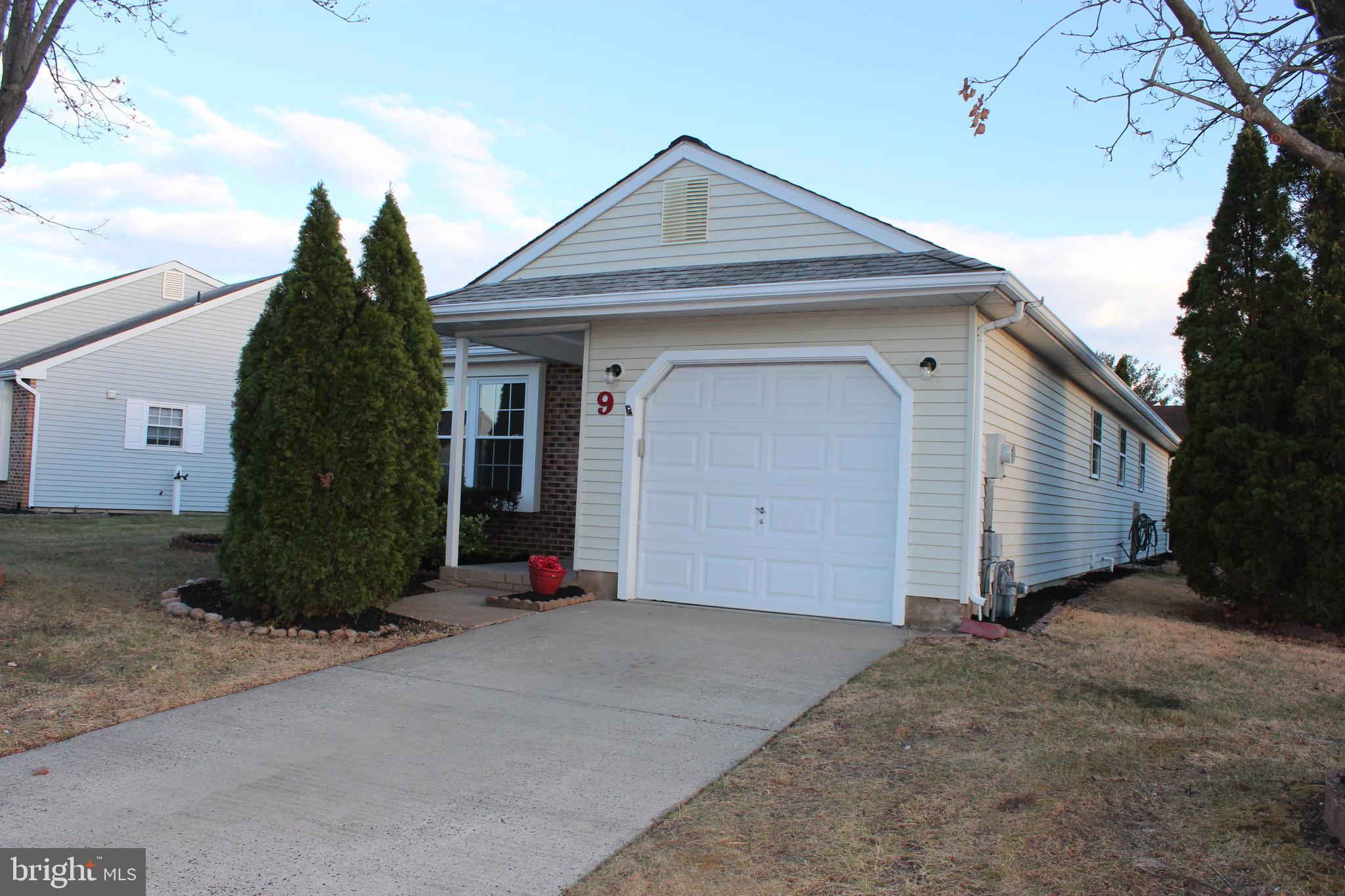 a view of outdoor space and garage