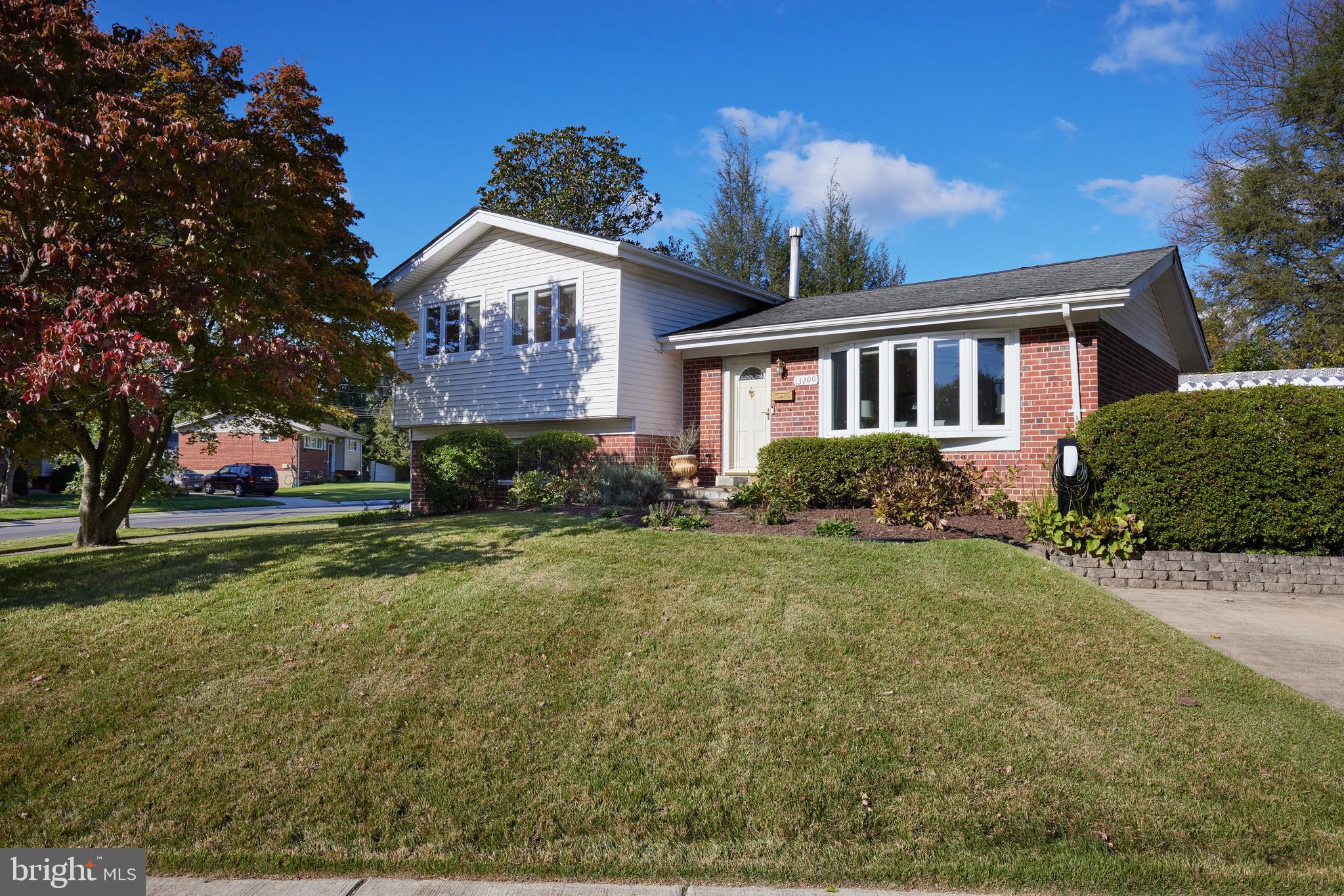 a house view with a garden space