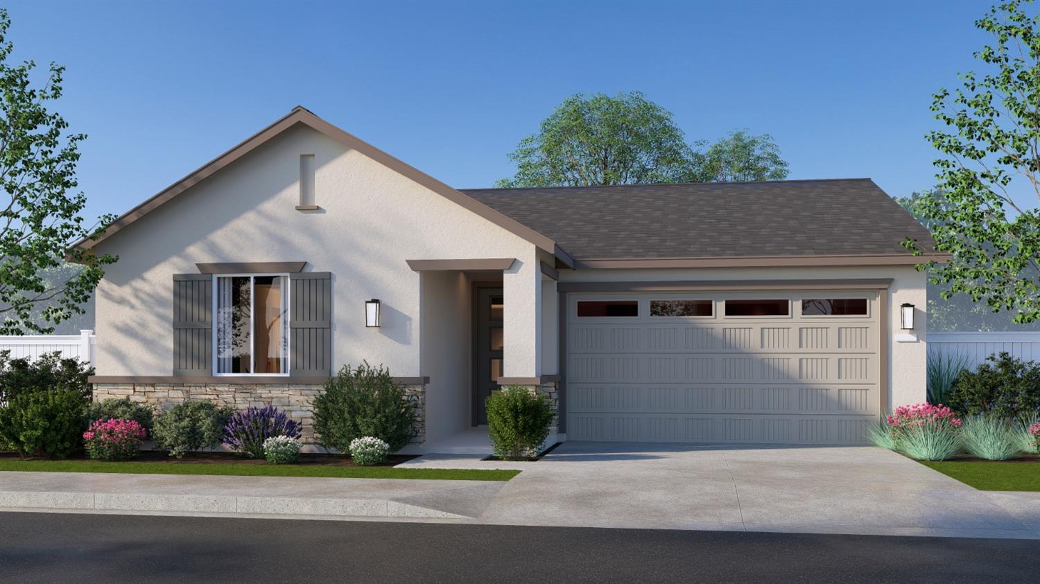 front view of a house and a yard