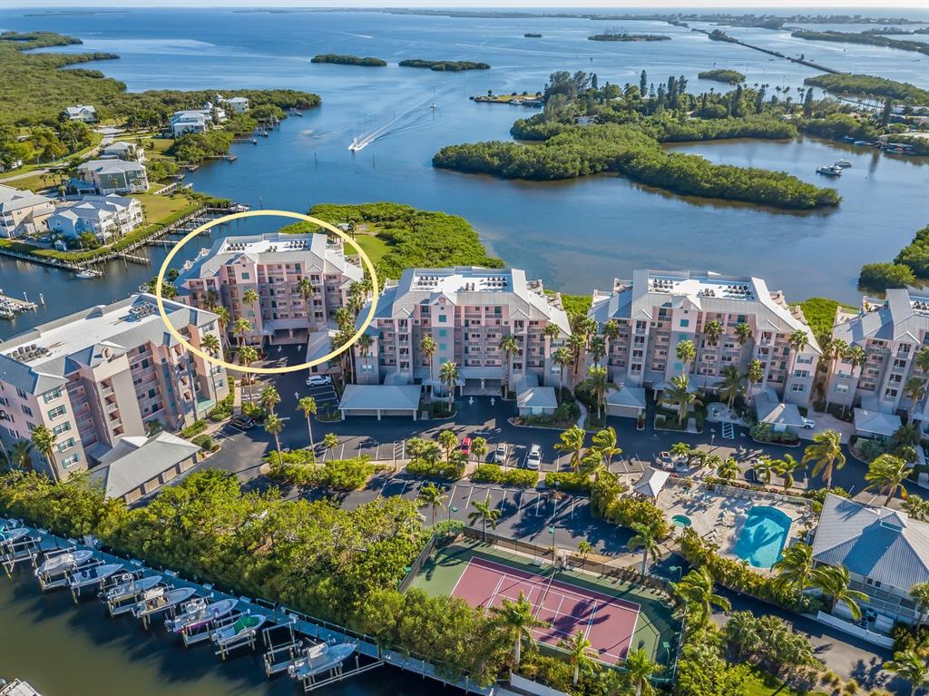 an aerial view of multiple house