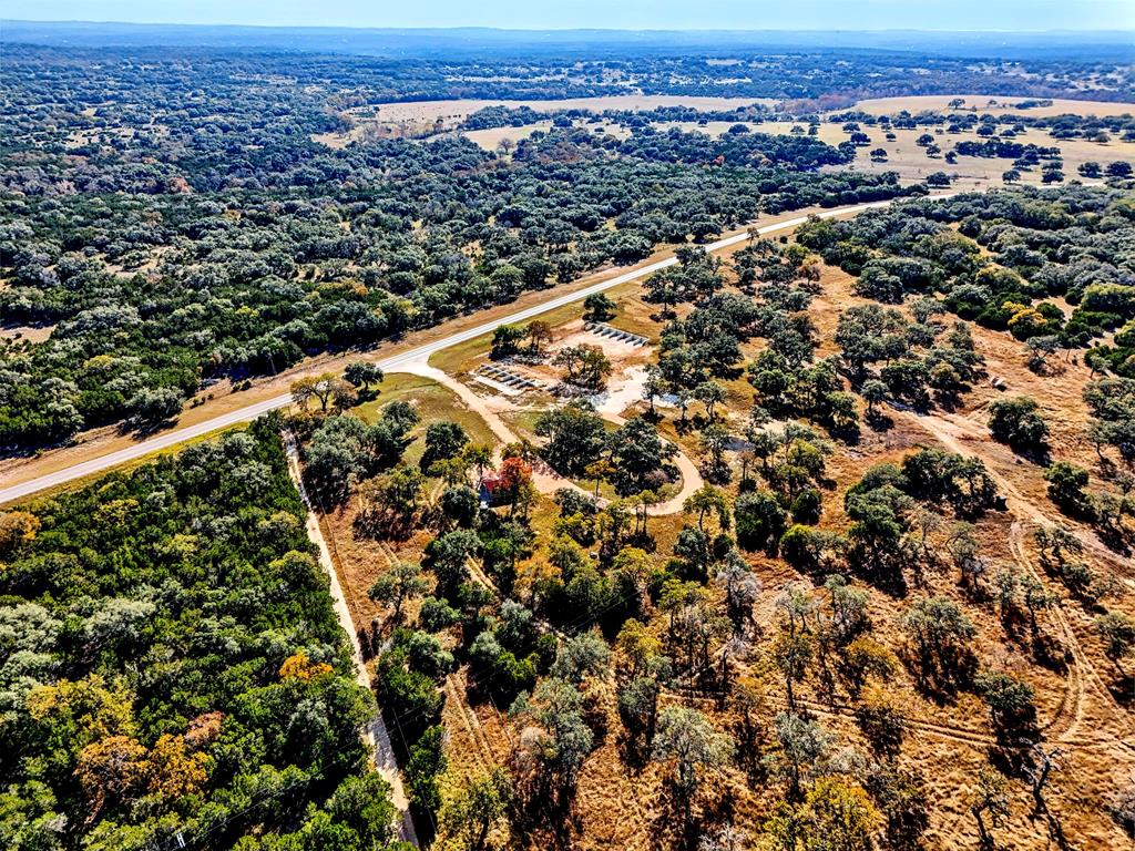 an aerial view of multiple house