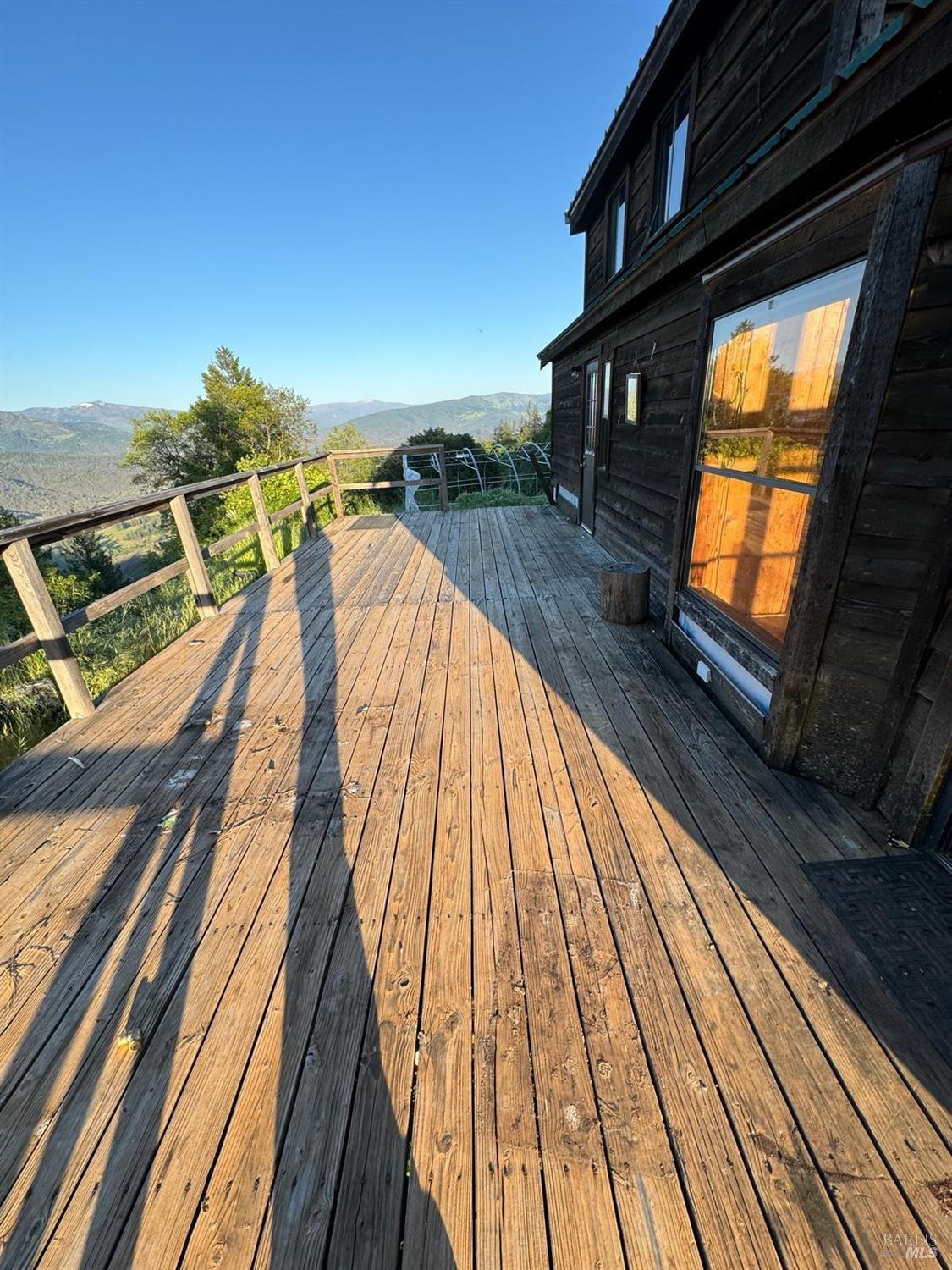 a view of balcony with workspace