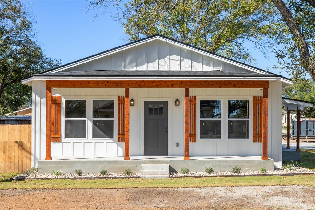 a front view of a house