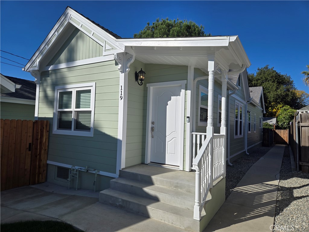 a view of a house with a garage