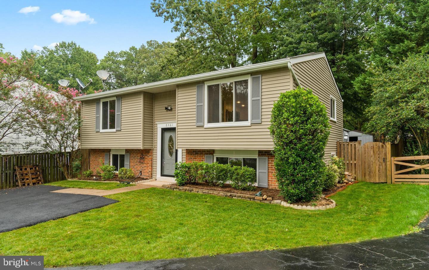 a view of a yard in front of house