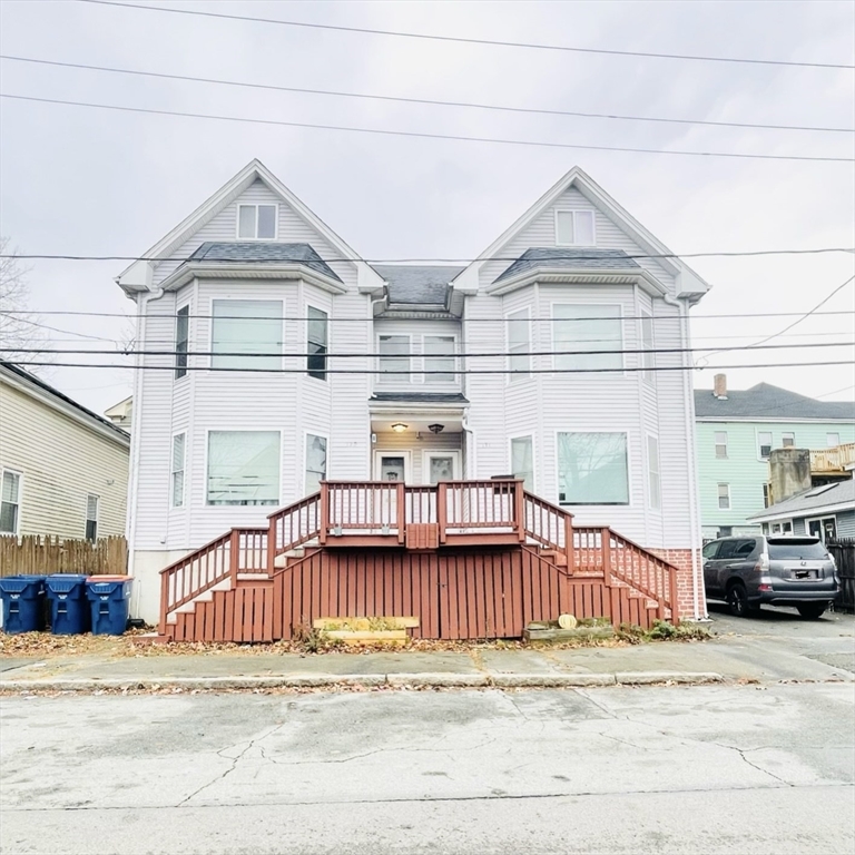 a view of a house with a balcony