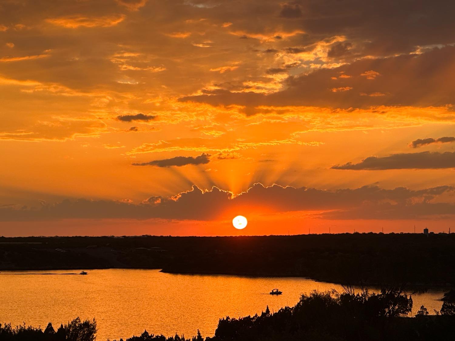 a view of sunset