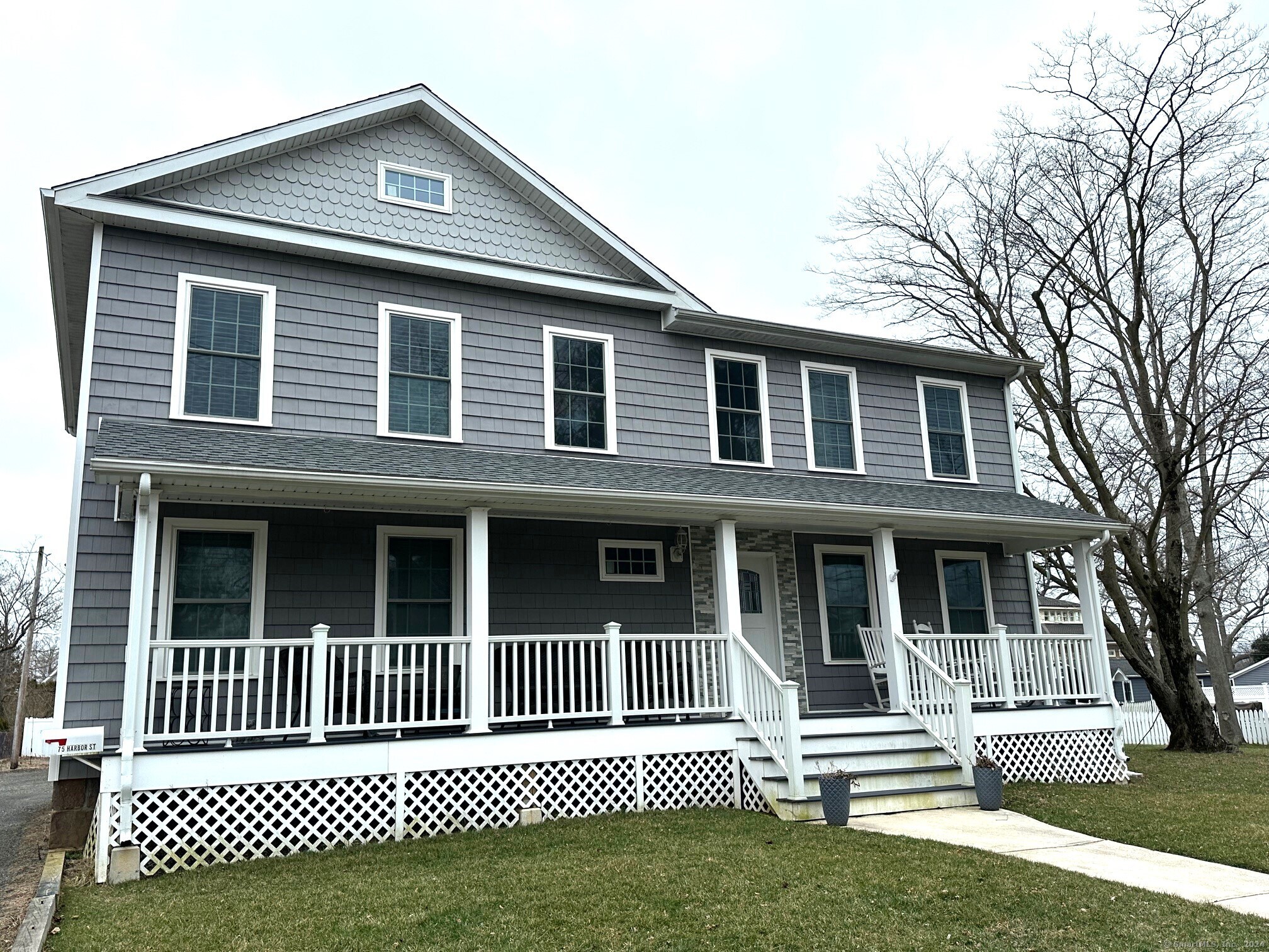 a front view of a house