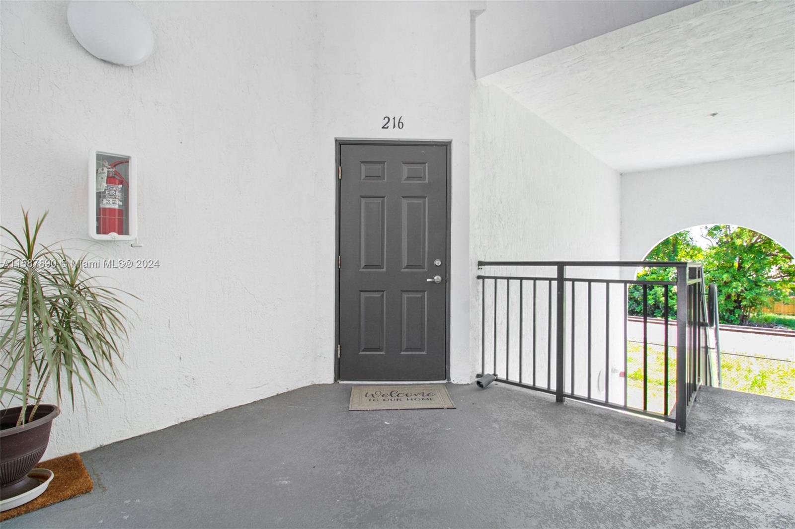 a view of a house and an entryway