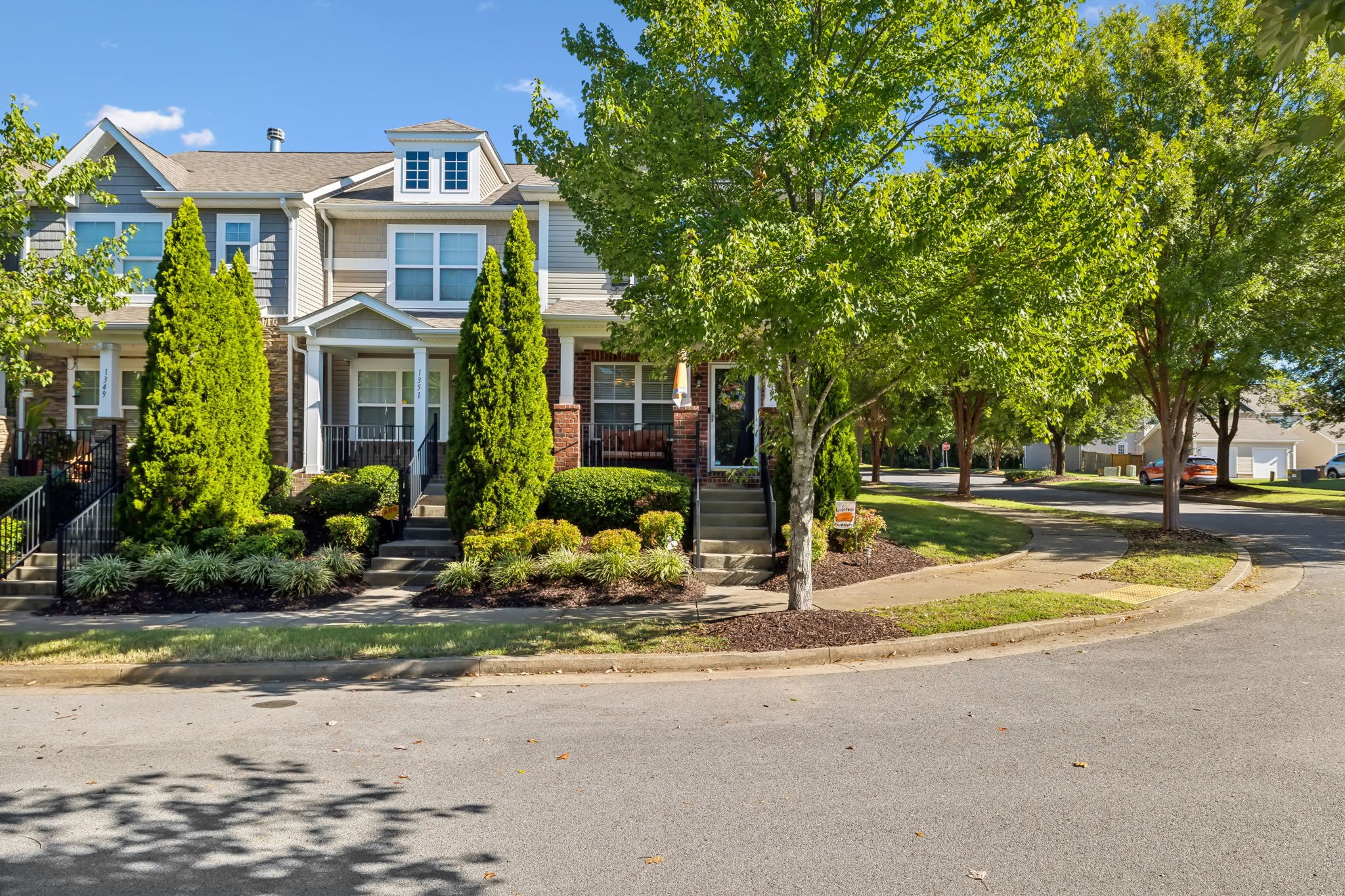 a view of a house with a garden