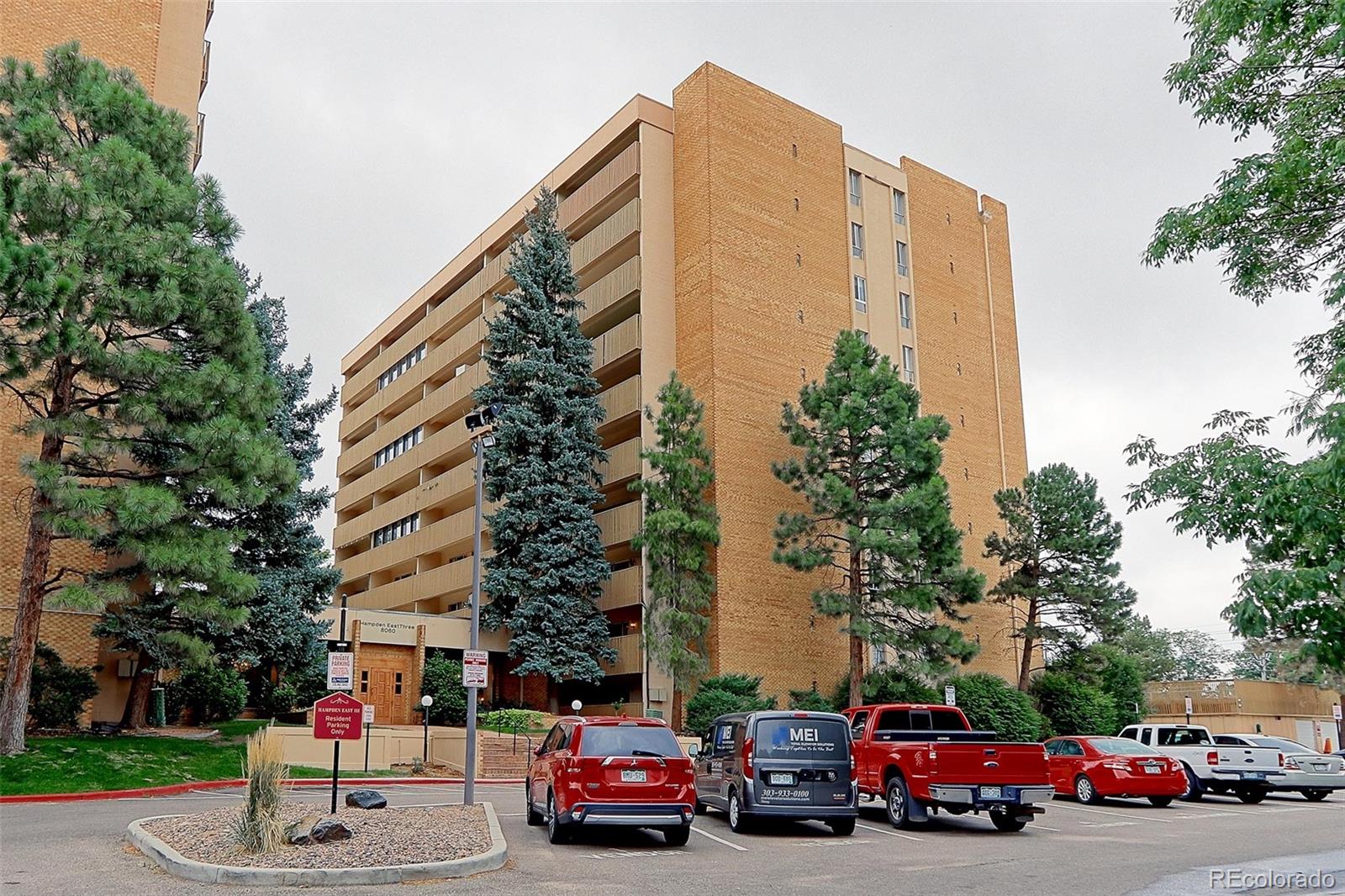 a cars parked in front of a building