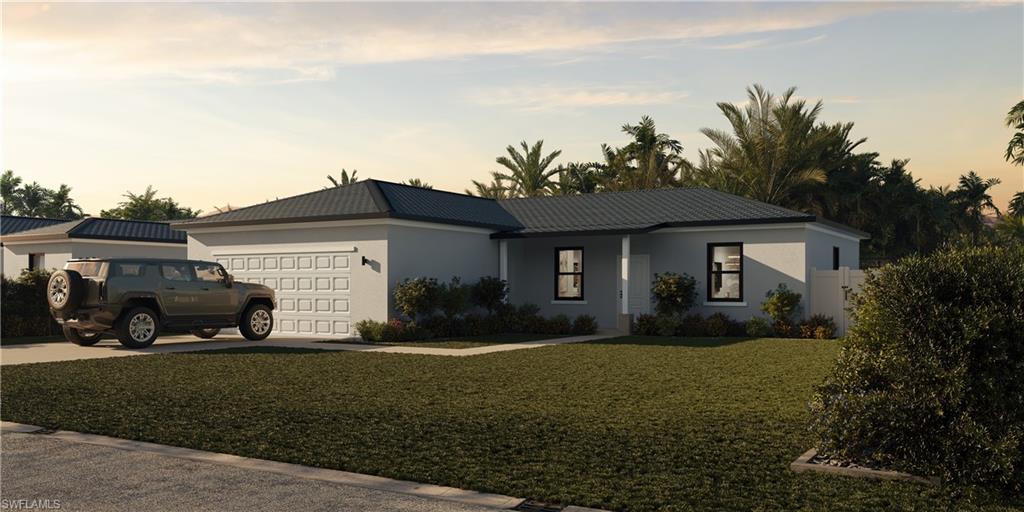 Home is currently under construction, rendering of home to be built