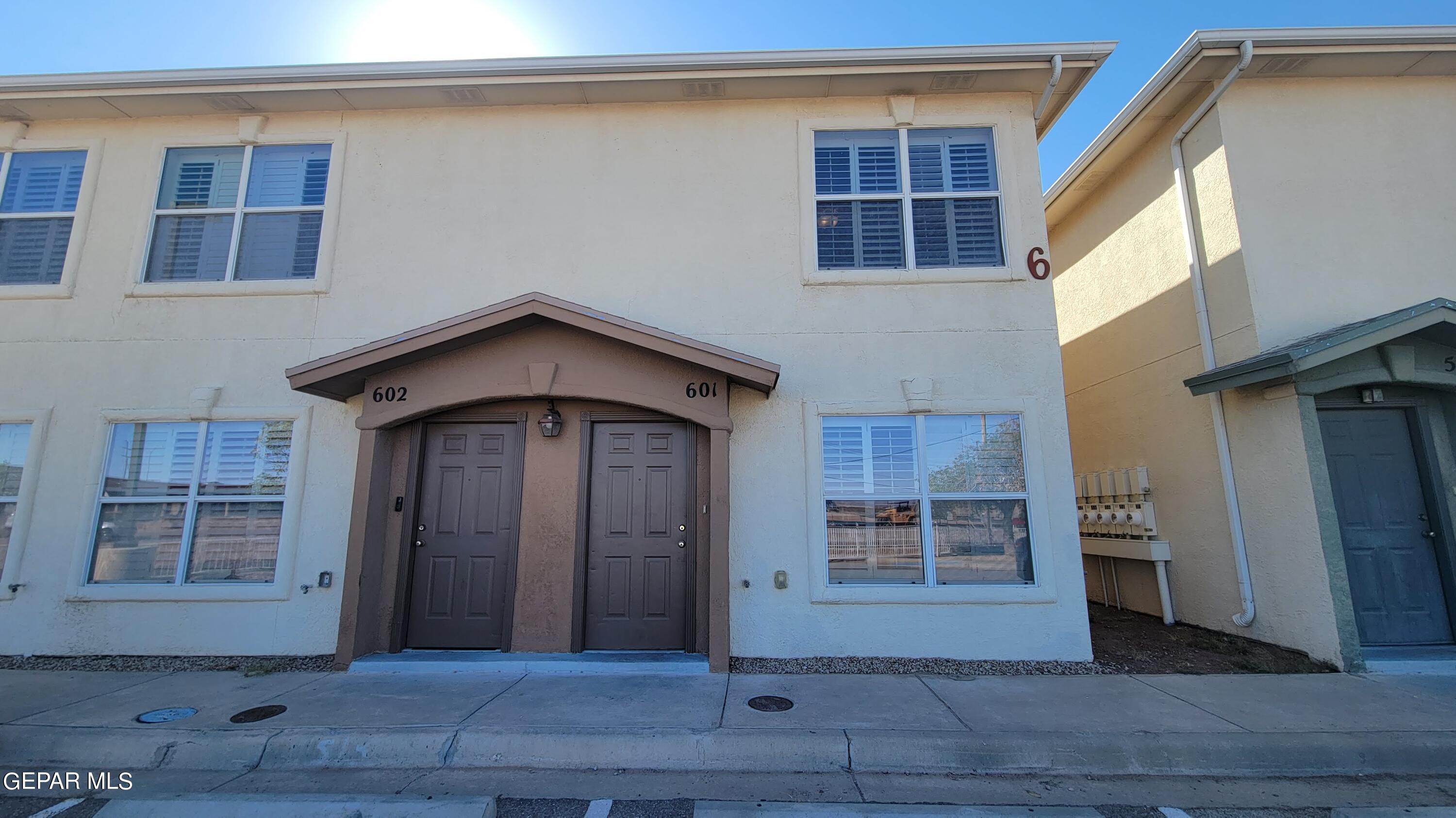 a view of front door of house