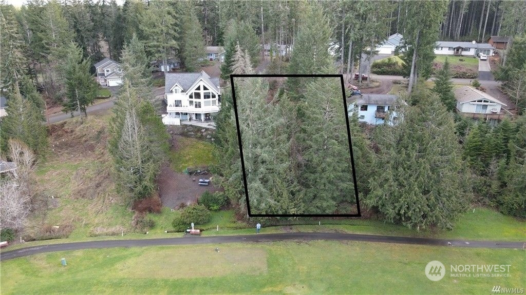 an aerial view of a residential houses