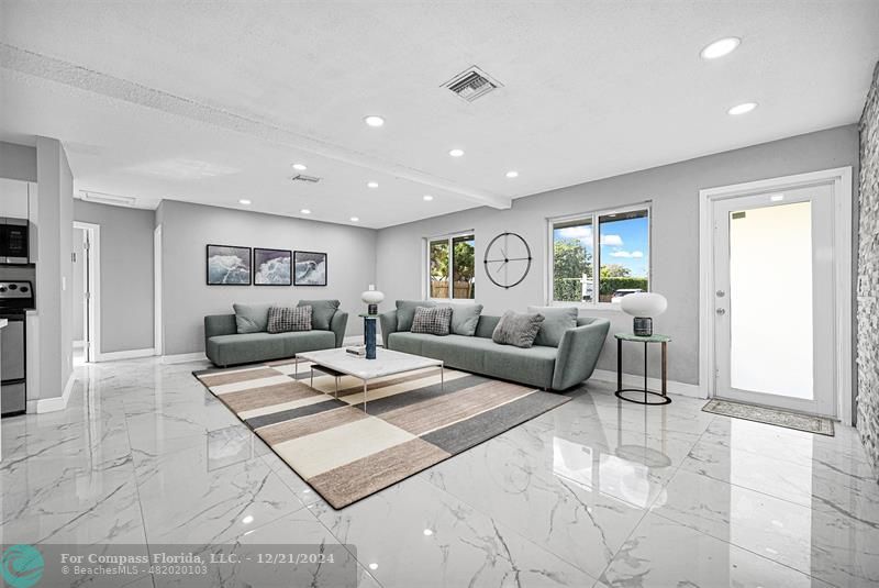 Huge Living Room Virtually Staged