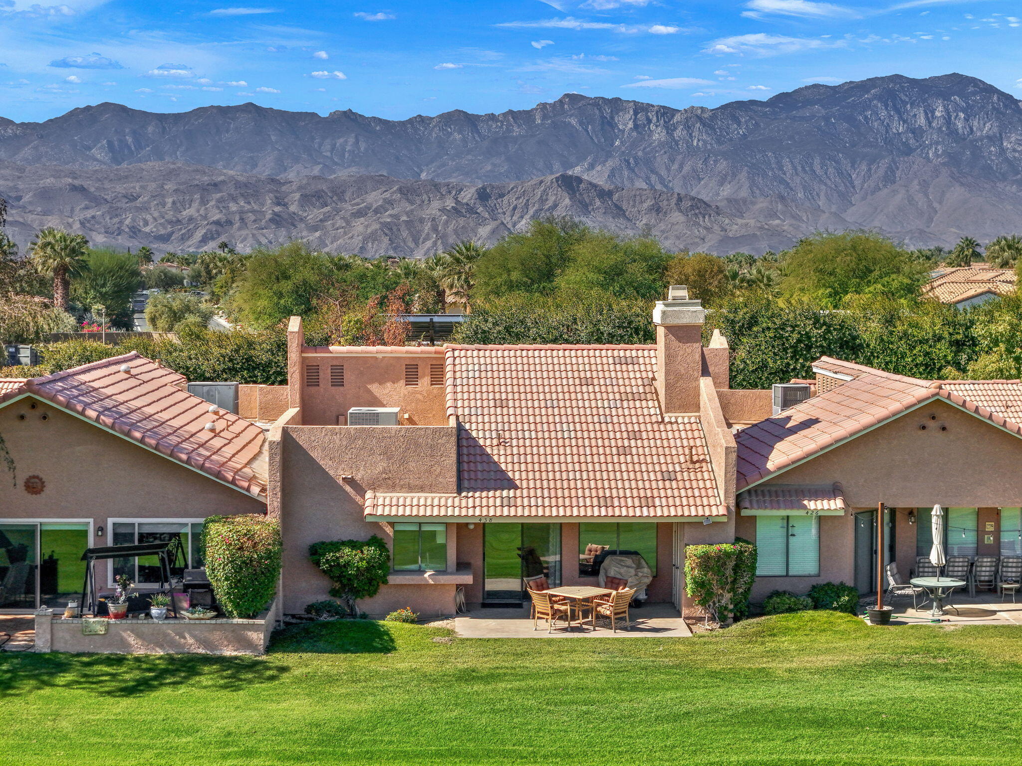 an aerial view of multiple house