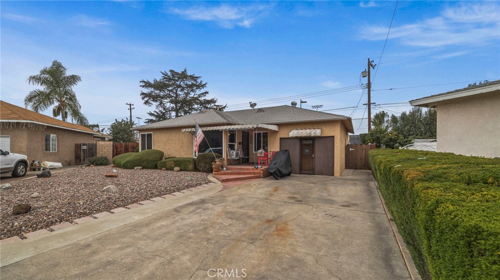 a view of a house with a patio