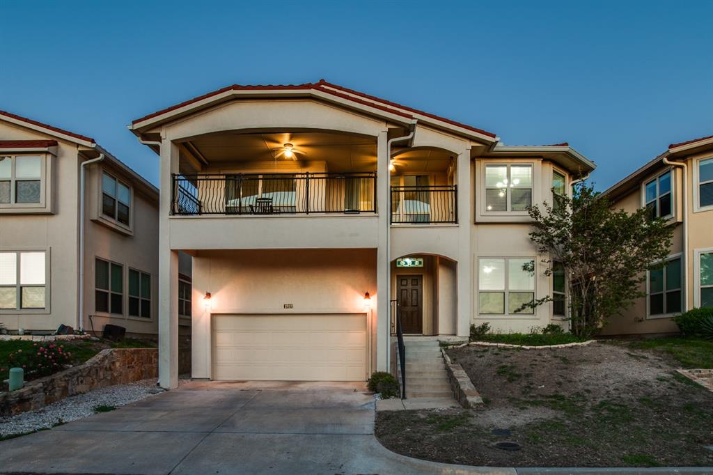 a front view of a house with entertaining space