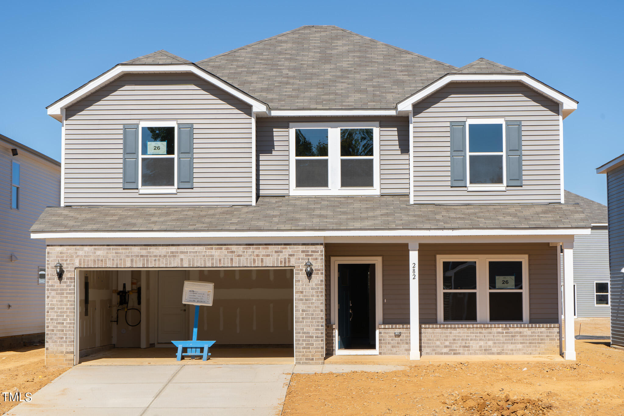 a front view of a house