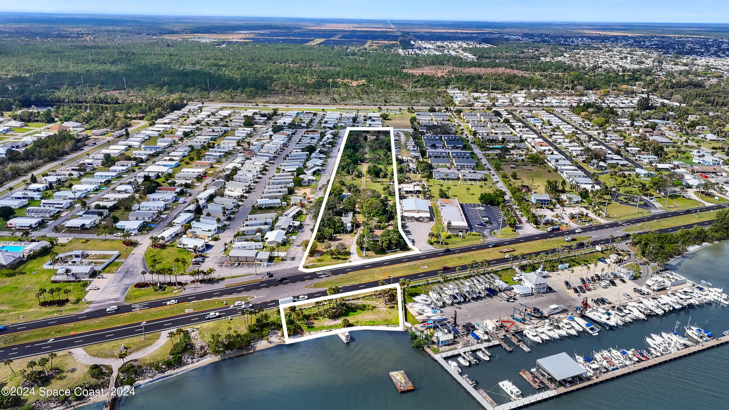 an aerial view of a city