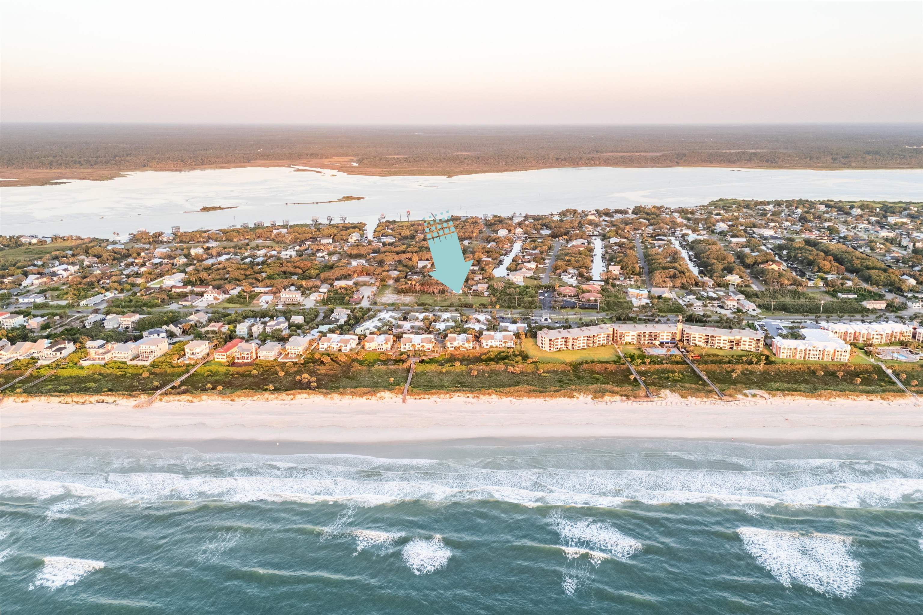 a view of city and ocean