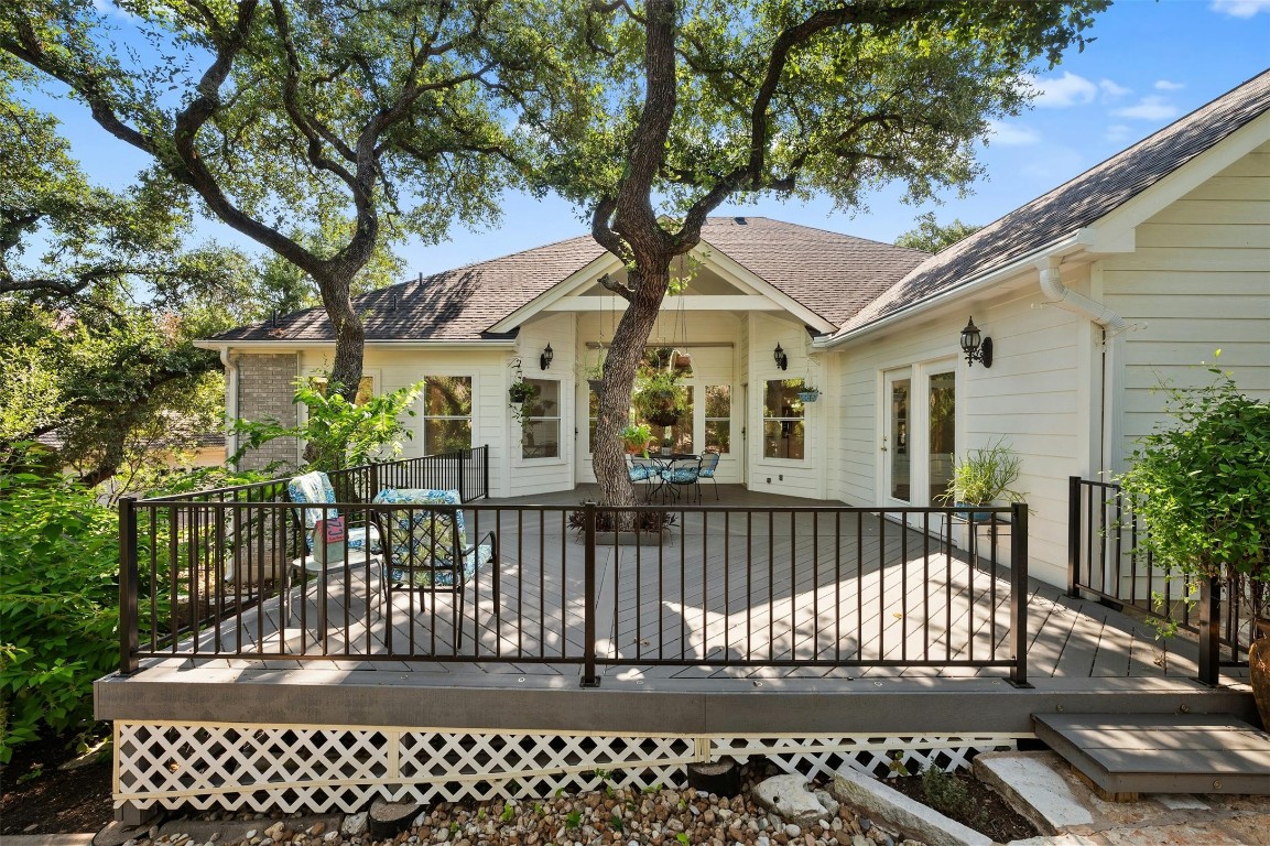 Large composite deck is a wonderful place to entertain or just relax after a long day.