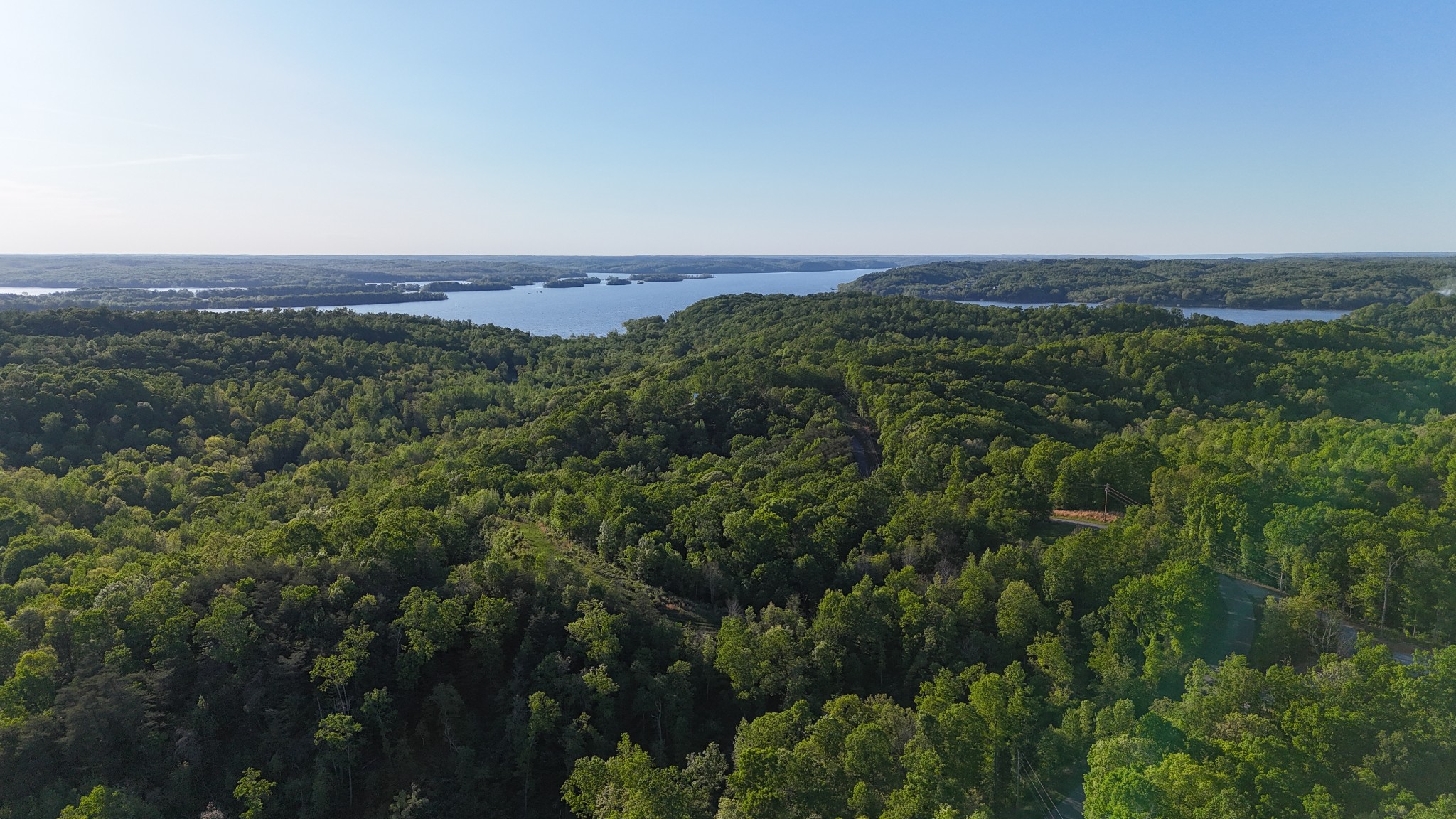 an aerial view of mountain with trees