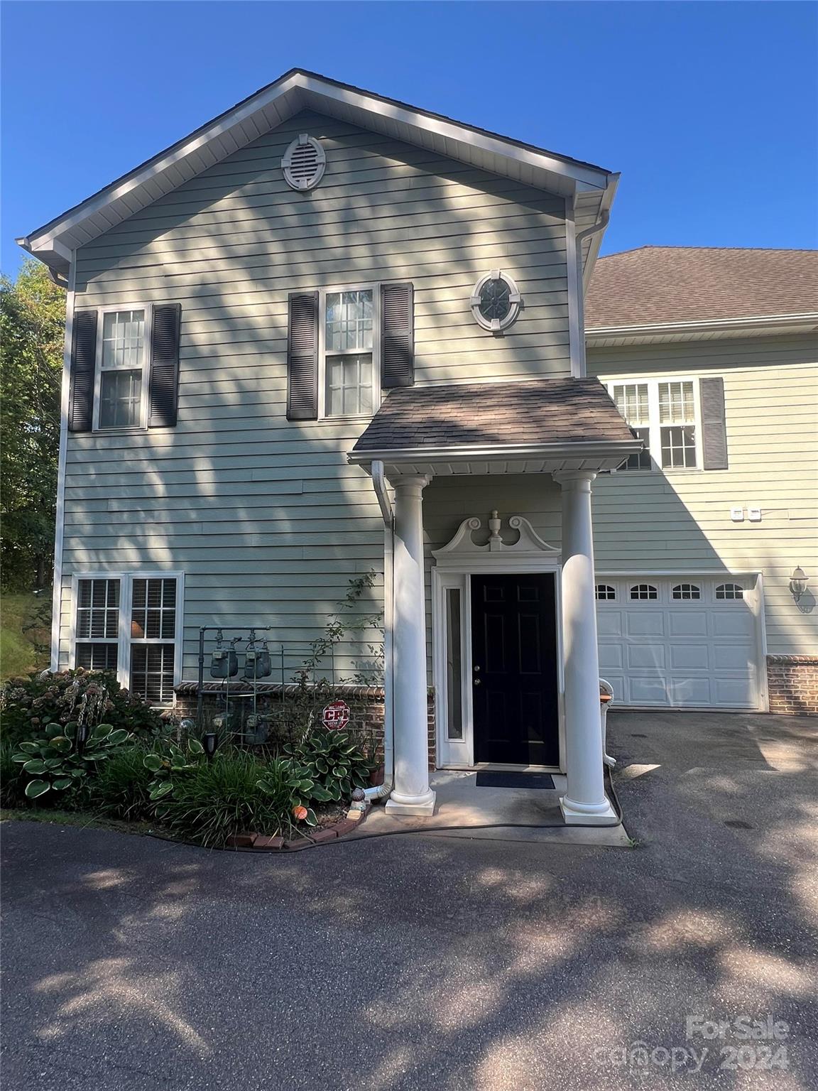 a front view of a house