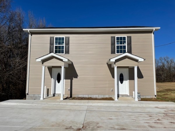 a front view of a house