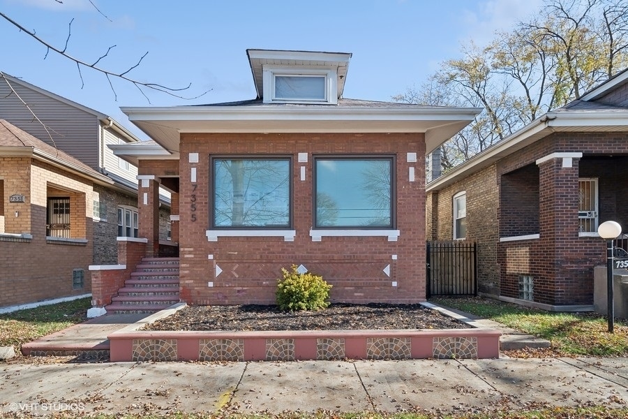 a front view of a house