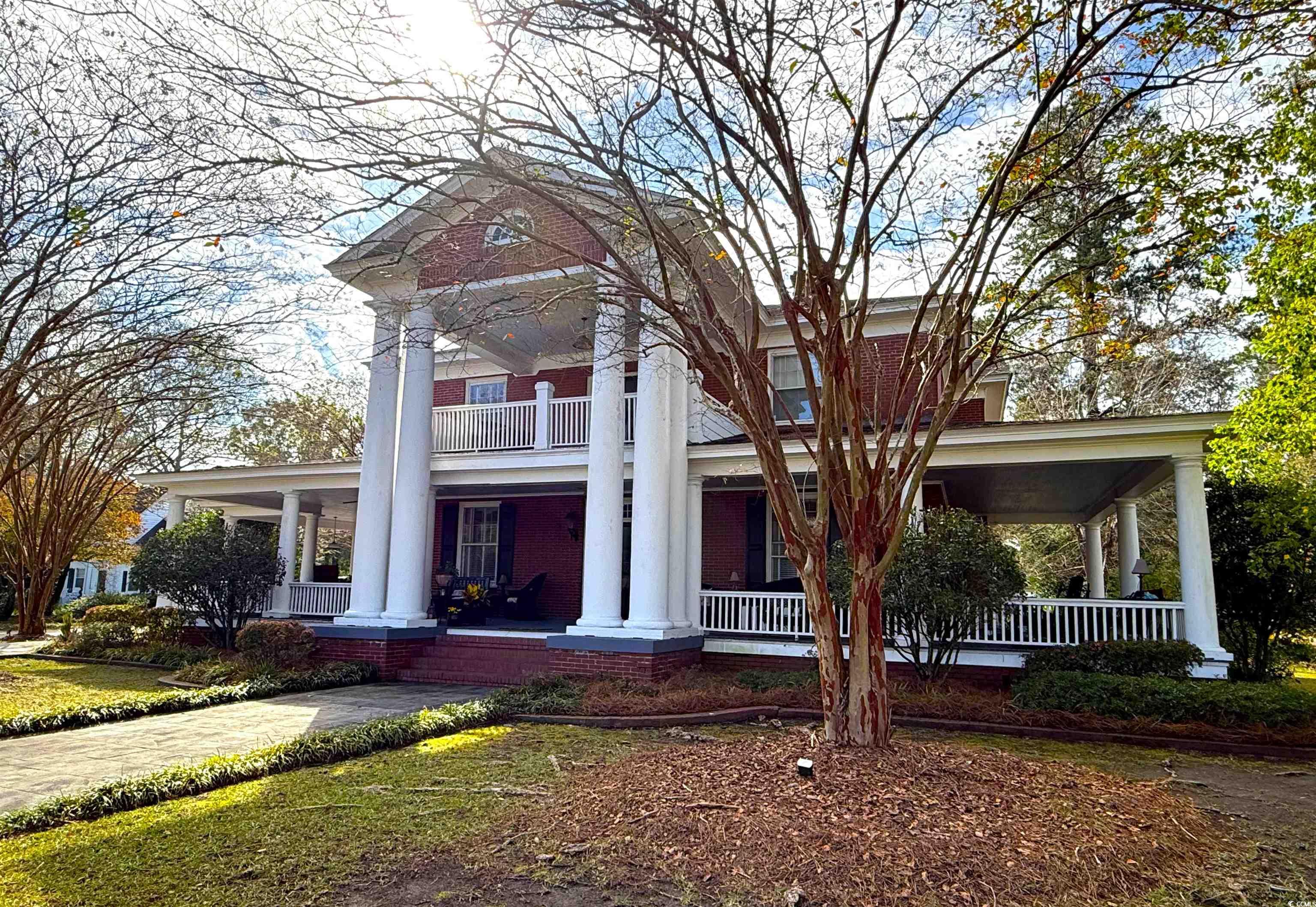 Neoclassical home with a porch