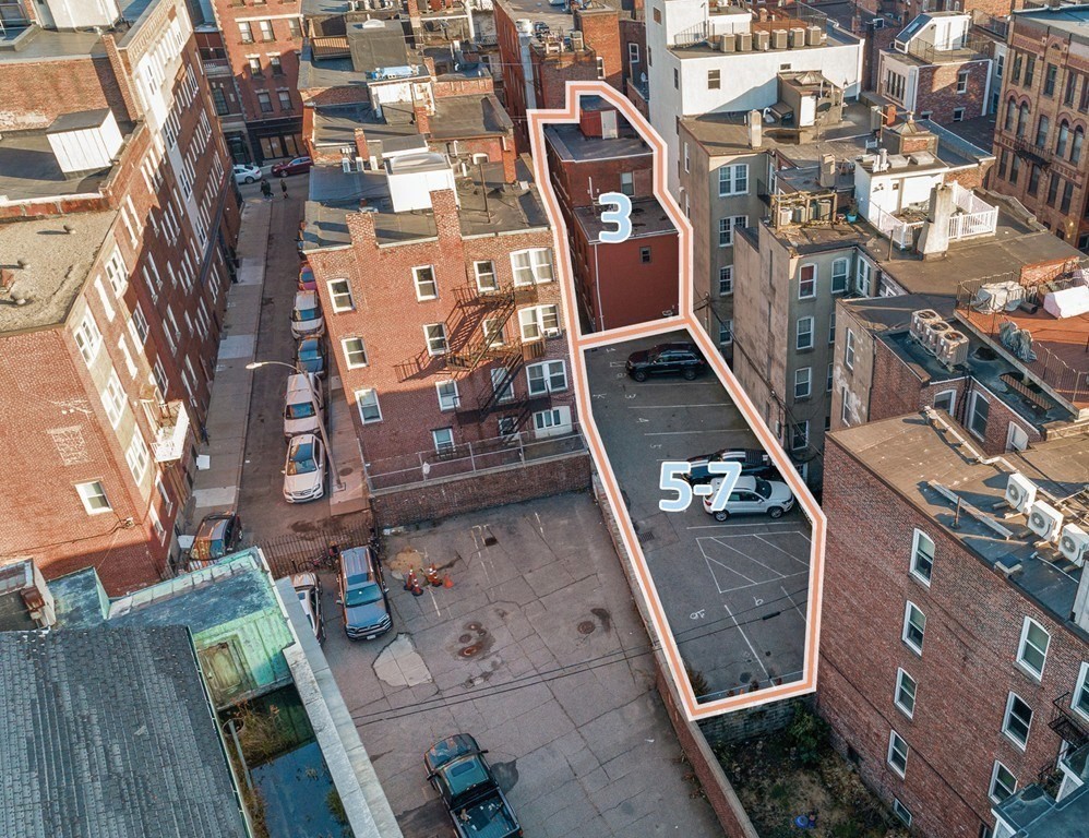 an aerial view of a city