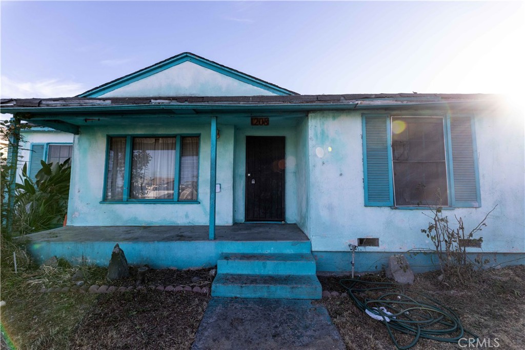 a front view of a house