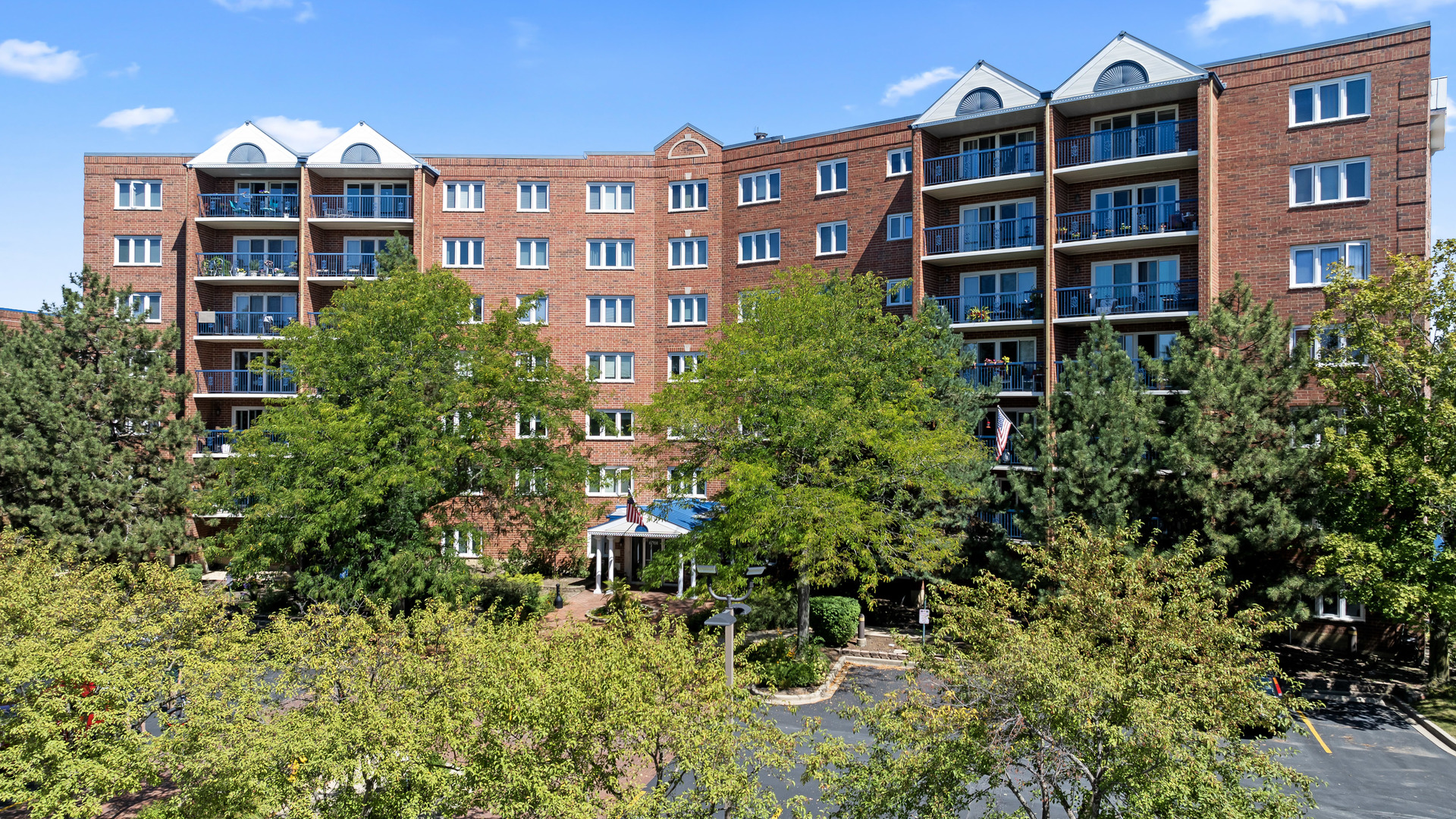 a view of front of brick building