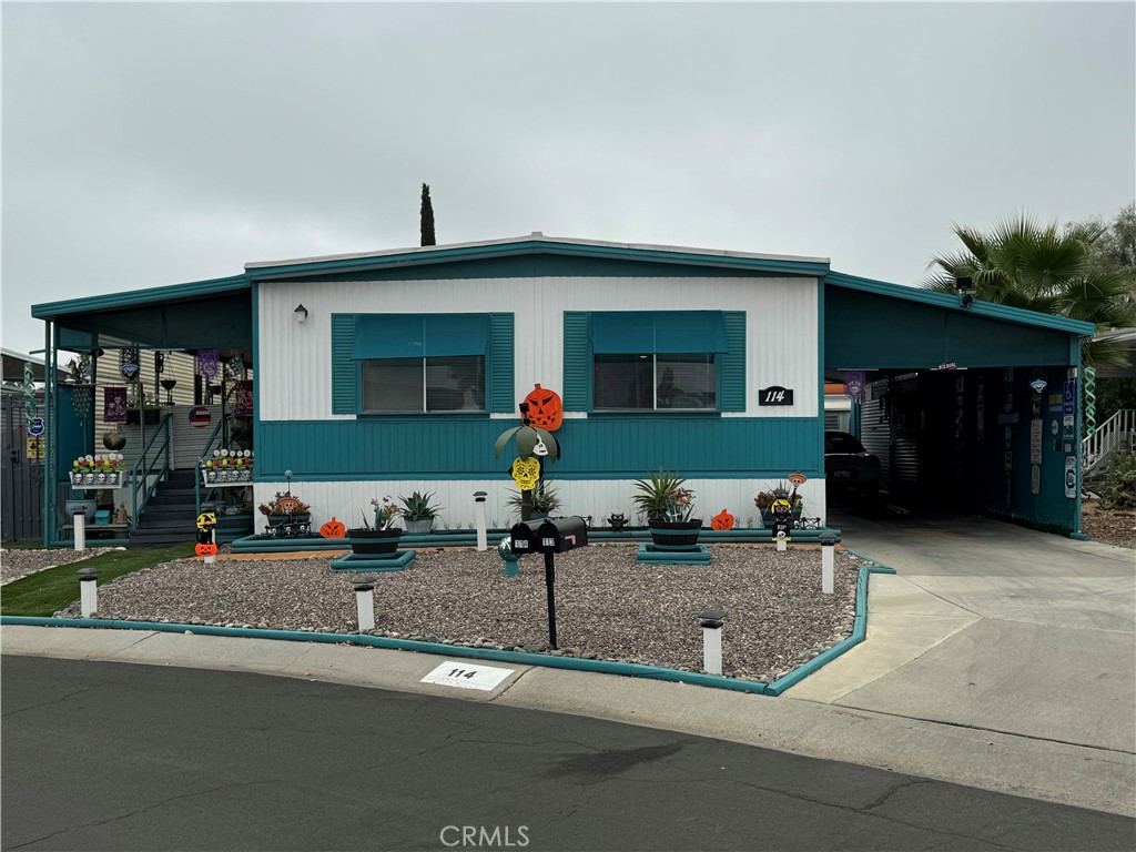 a view of a house with a patio