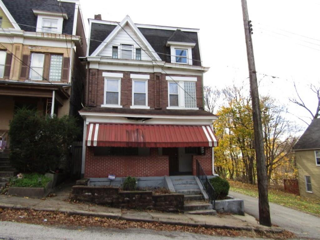 a front view of a house