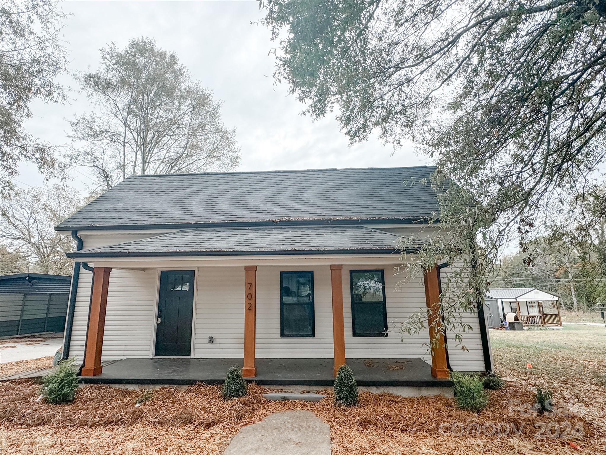 a front view of a house