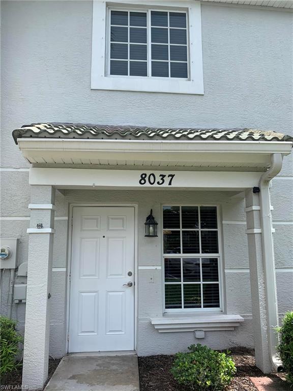 a front view of a house with a window