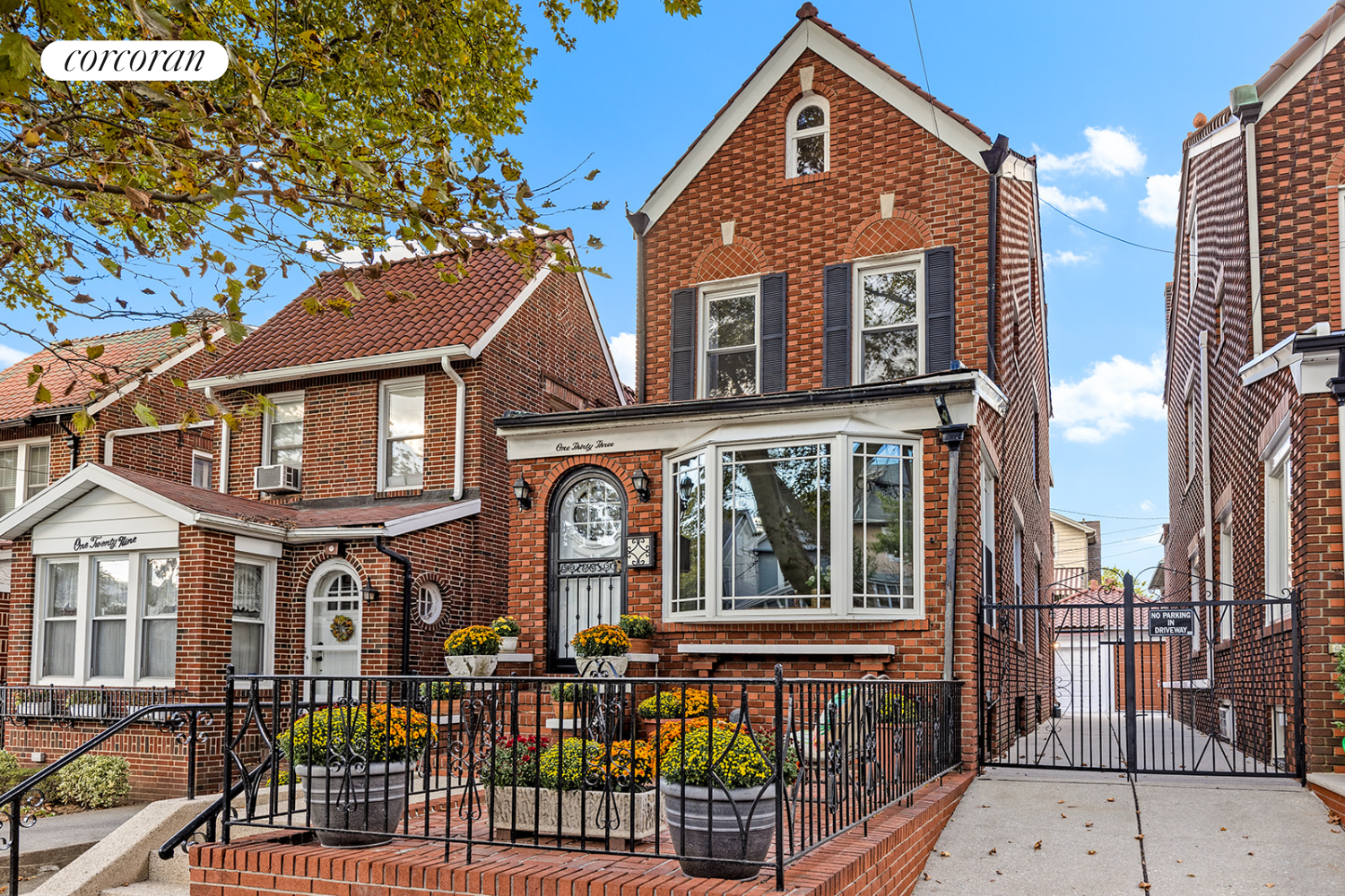 a front view of a house