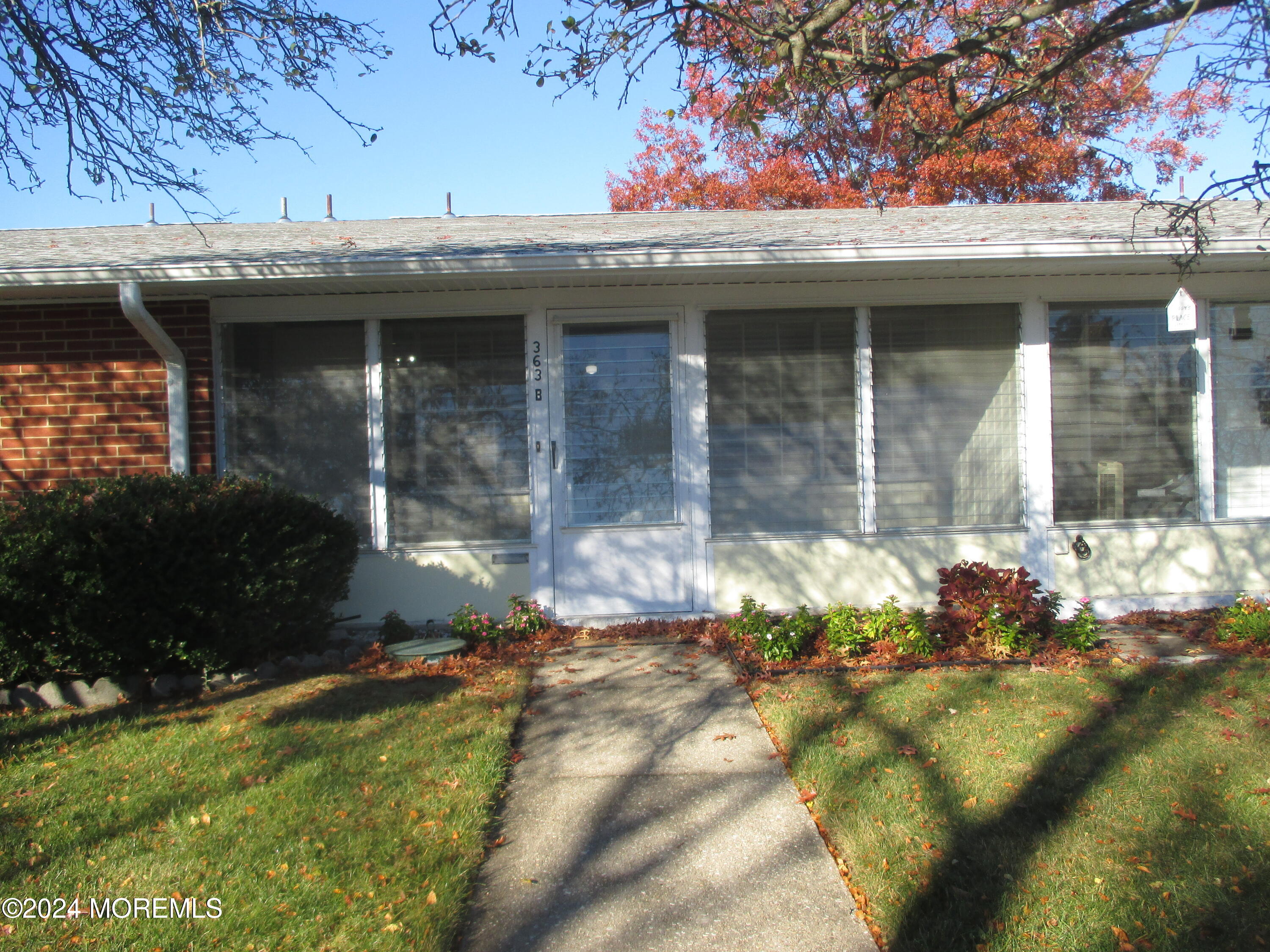 a front view of a house