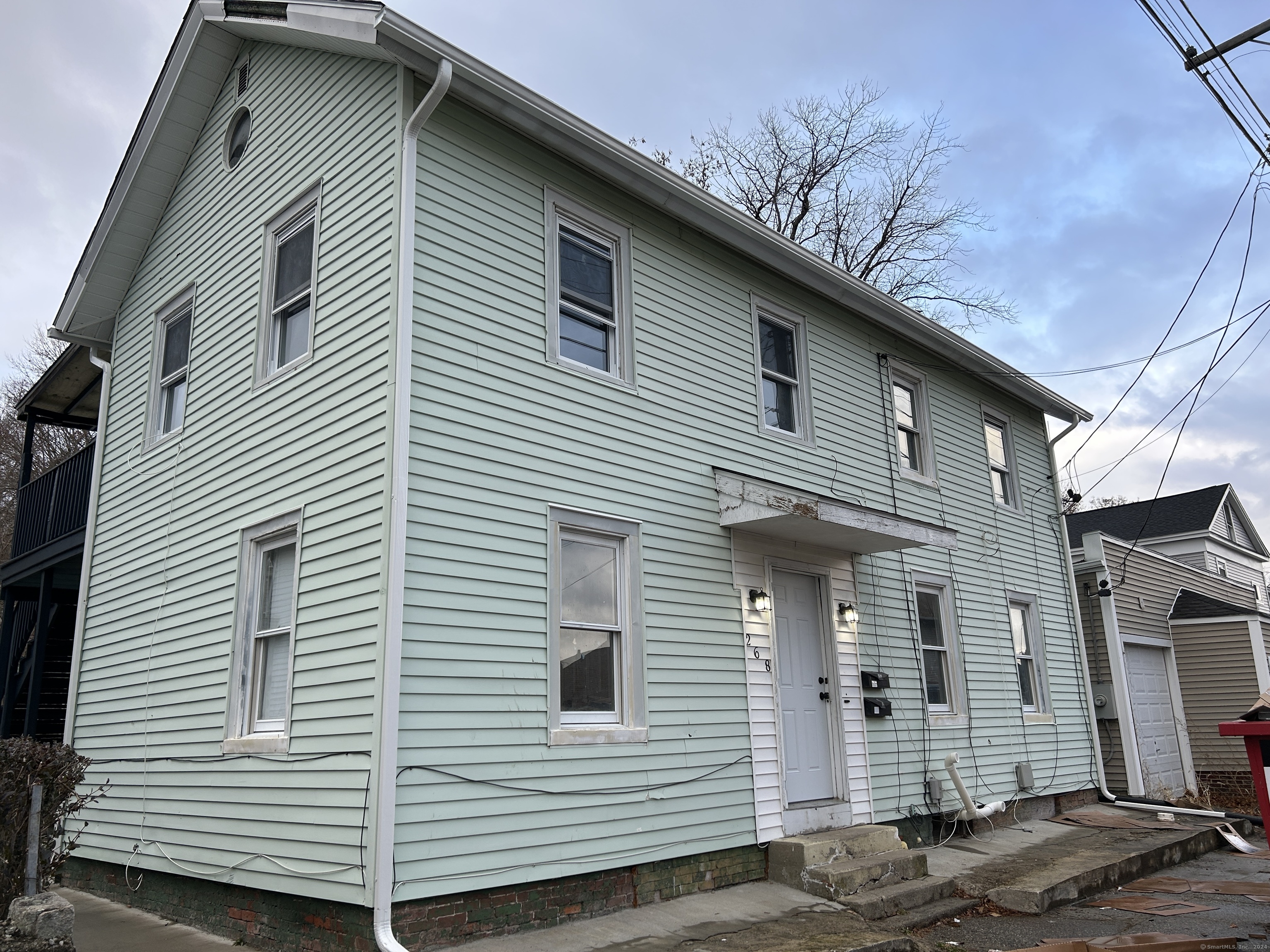 a front view of a house