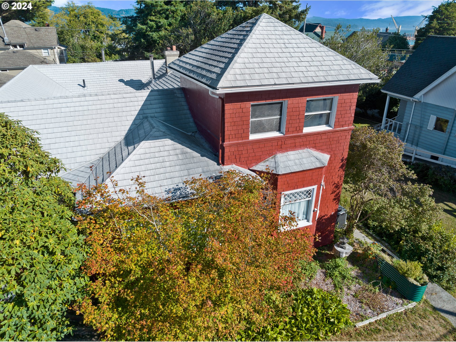 a aerial view of a house