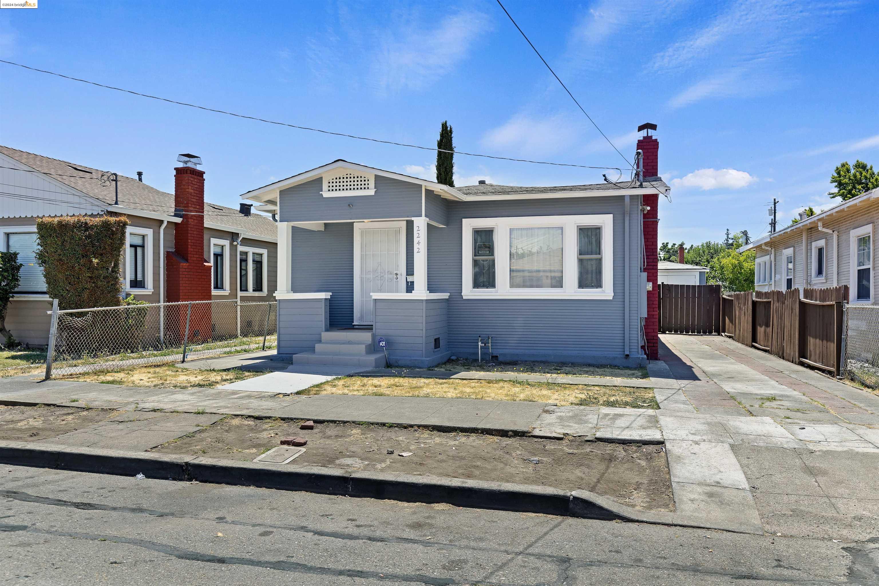 a front view of a house